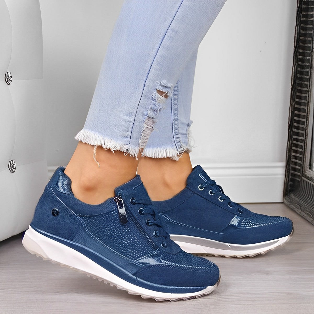Pro Shoes – Zapatillas para mujer con cremallera - Diseño de soporte para uso diario