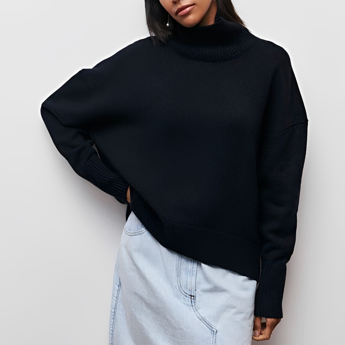 Berenice - Jersey de cuello alto cómodo y elegante