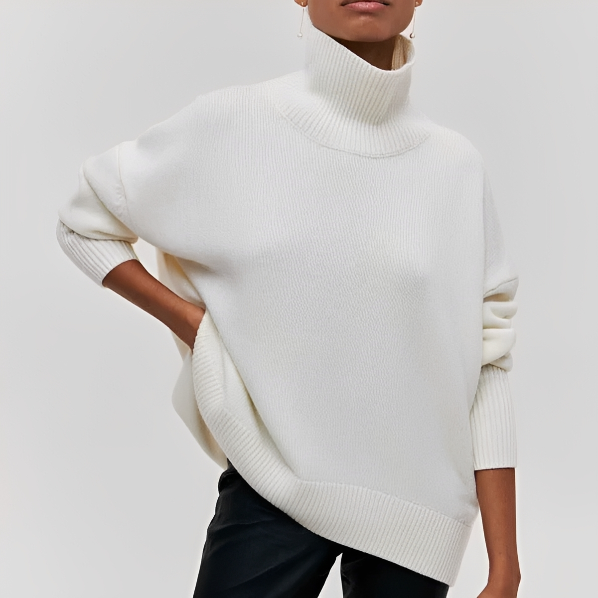 Berenice - Jersey de cuello alto cómodo y elegante