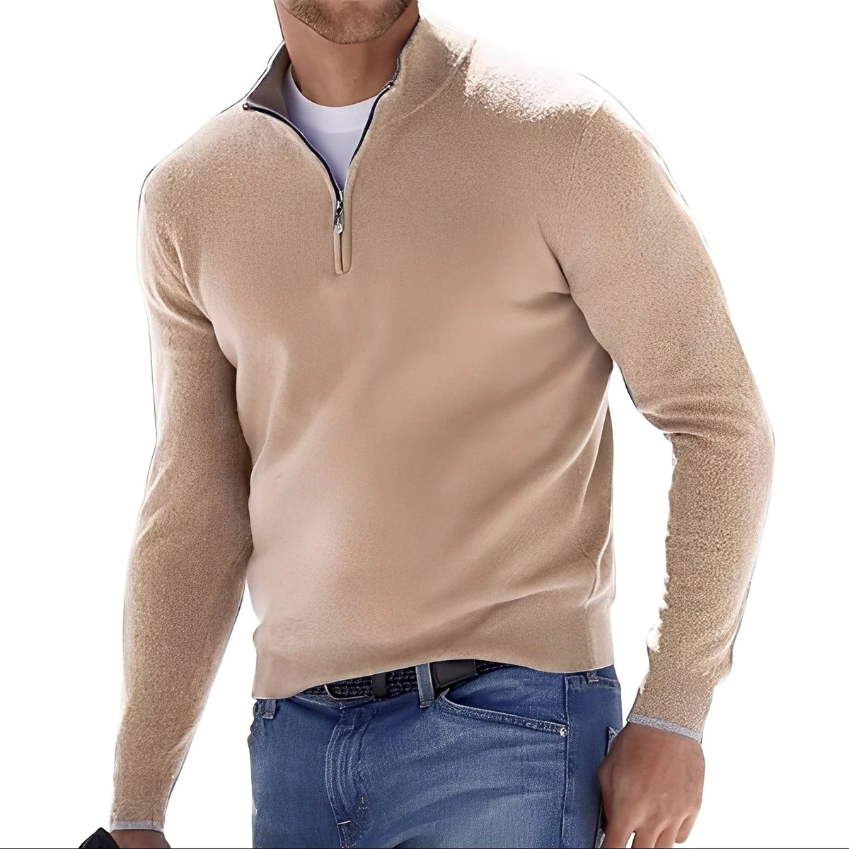 Ralph - Suéter Casual para Hombre con Cremallera
