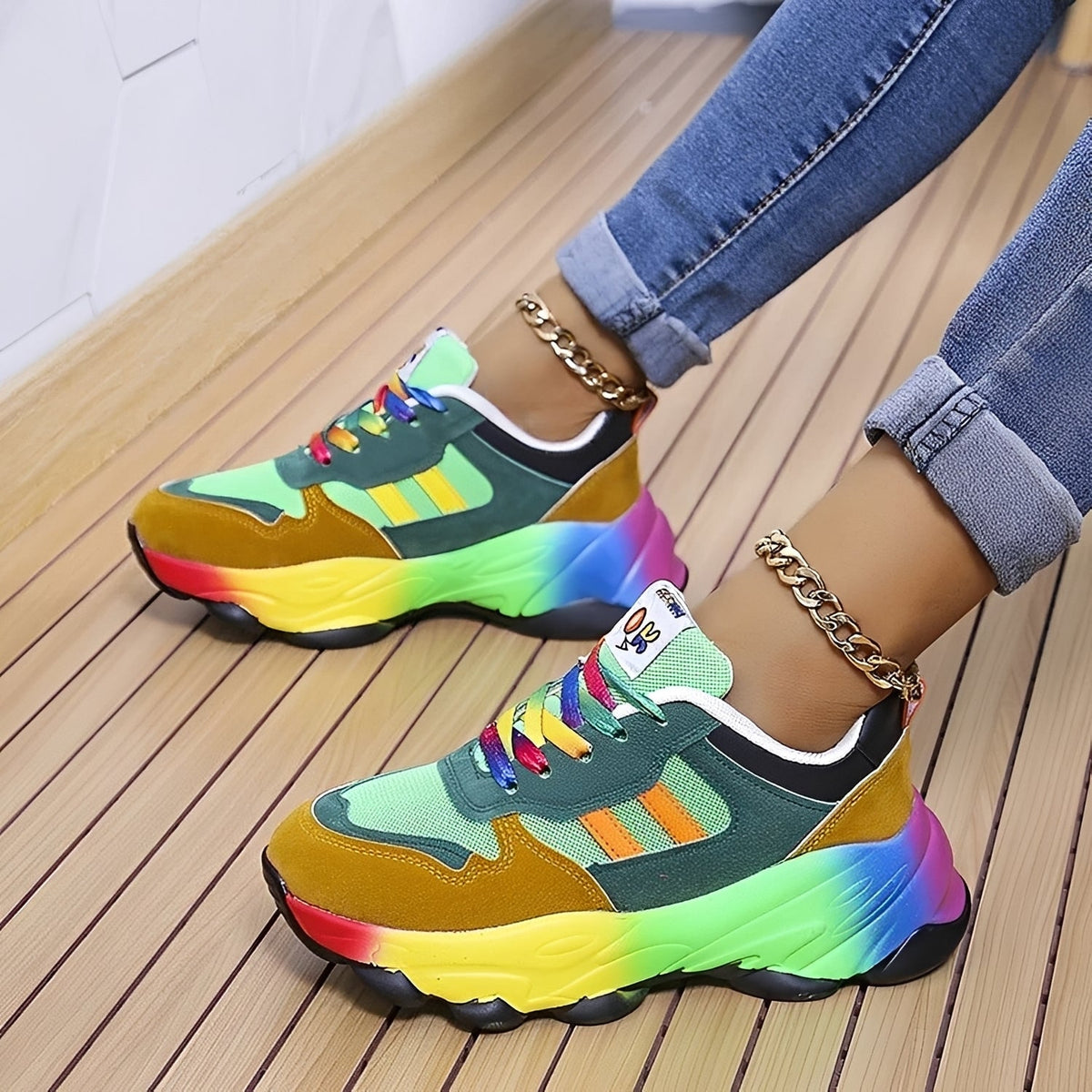 Erika - Zapatos Rainbow cómodos