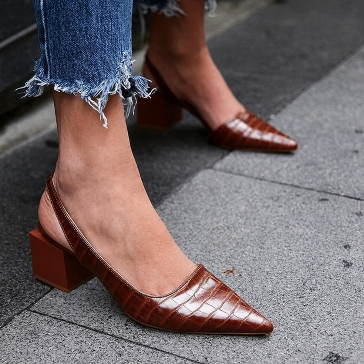 Caroline - Tacones slingback cómodos para mujer