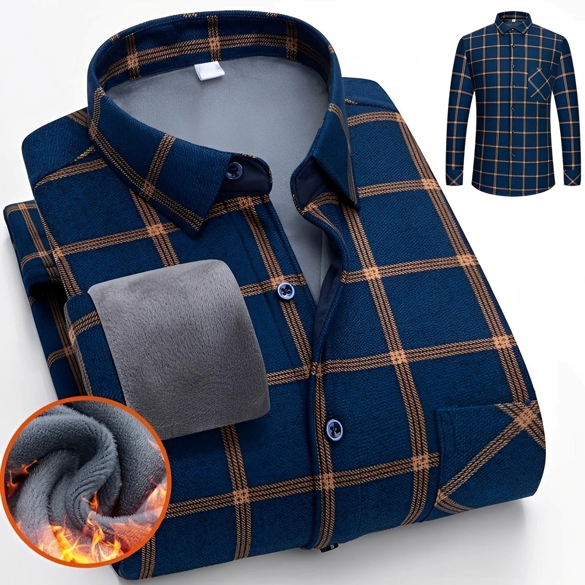 Anton - Camisa de cuadros elegante y cálida para hombres