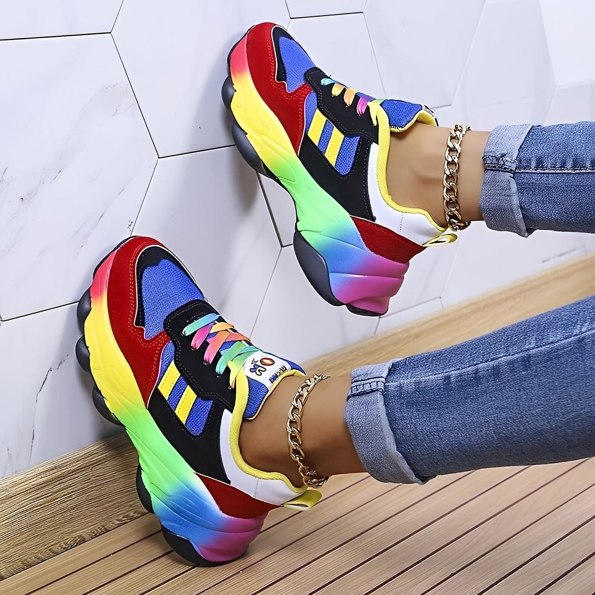 Erika - Zapatos Rainbow cómodos