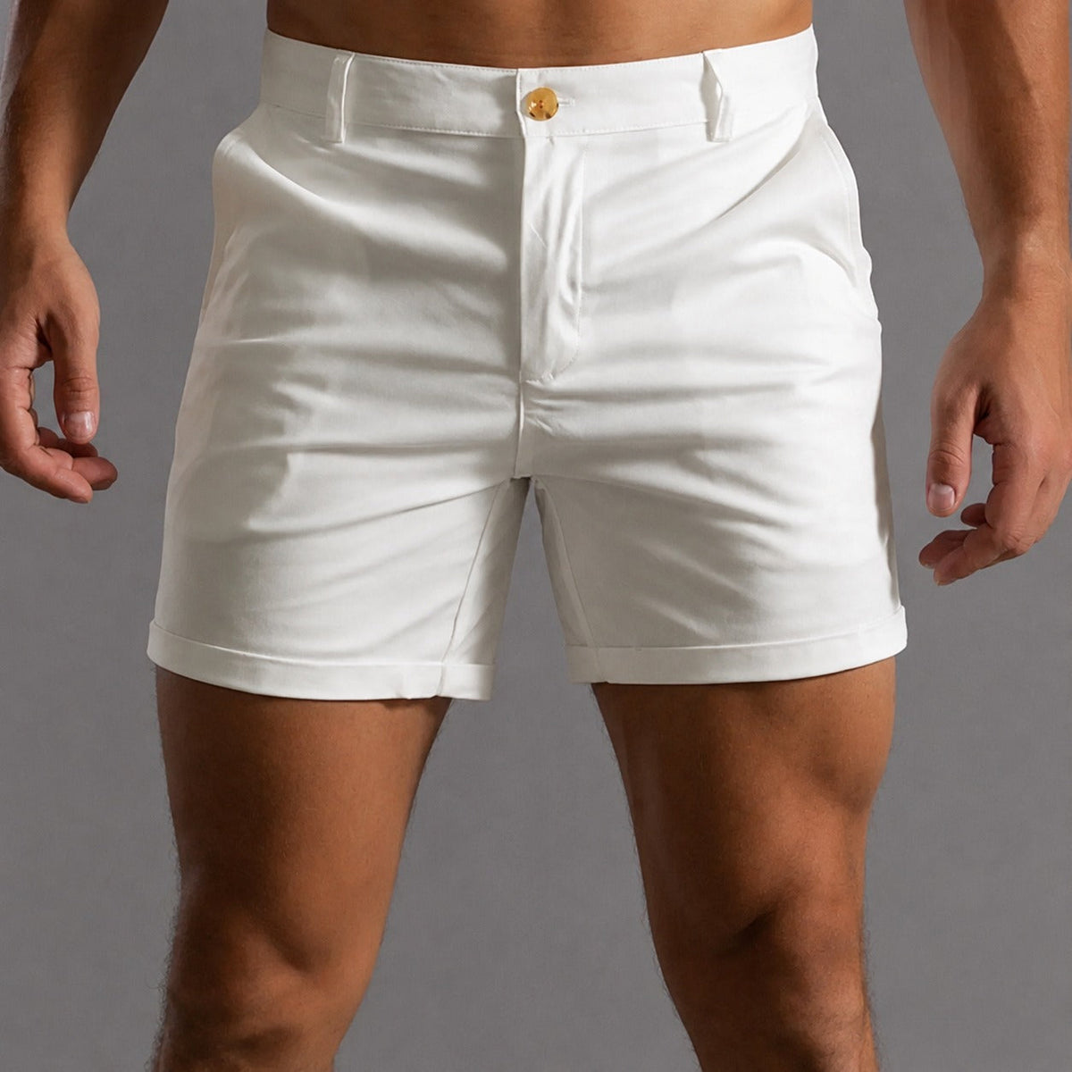 Andrie - Pantalones cortos tipo chino para hombres con estilo