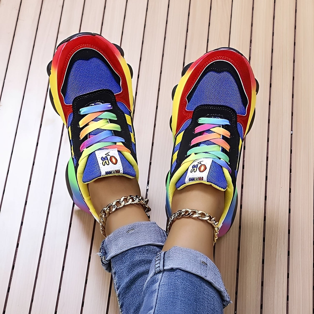 Erika - Zapatos Rainbow cómodos