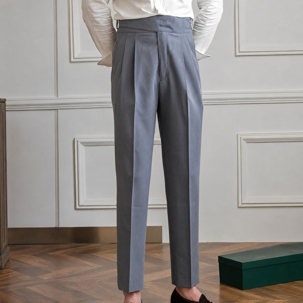 Bronson - Pantalones de vestir para hombres con hebilla ajustable