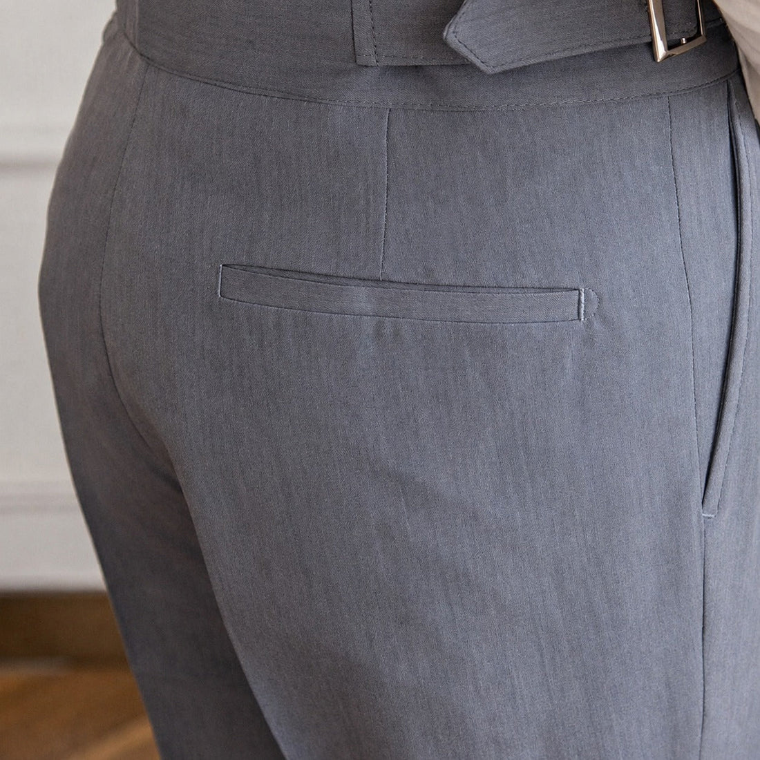 Bronson - Pantalones de vestir para hombres con hebilla ajustable