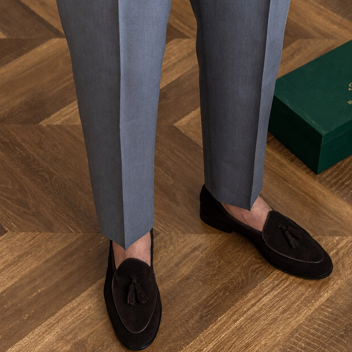 Bronson - Pantalones de vestir para hombres con hebilla ajustable