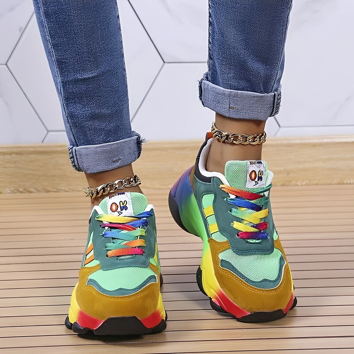 Erika - Zapatos Rainbow cómodos