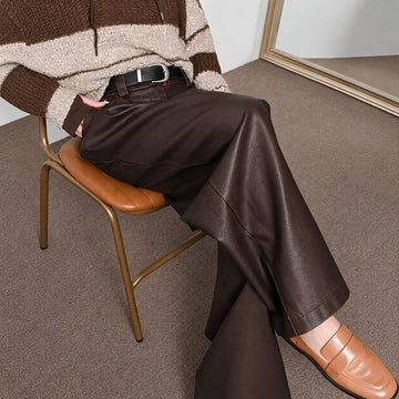 Lora - Pantalones clásicos de cintura alta para mujeres