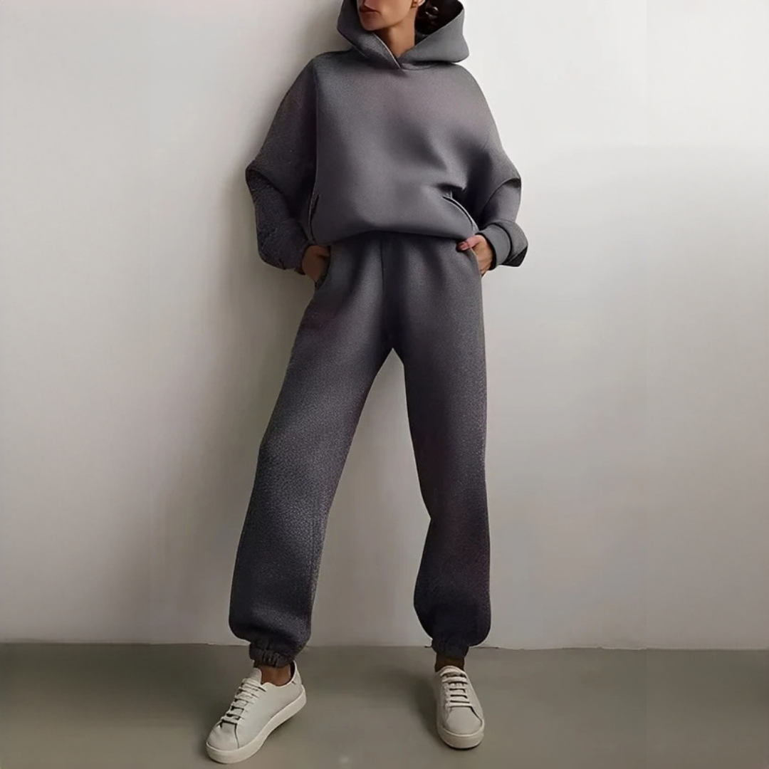 Adelia - Conjunto de sudadera con capucha acogedor y cálido