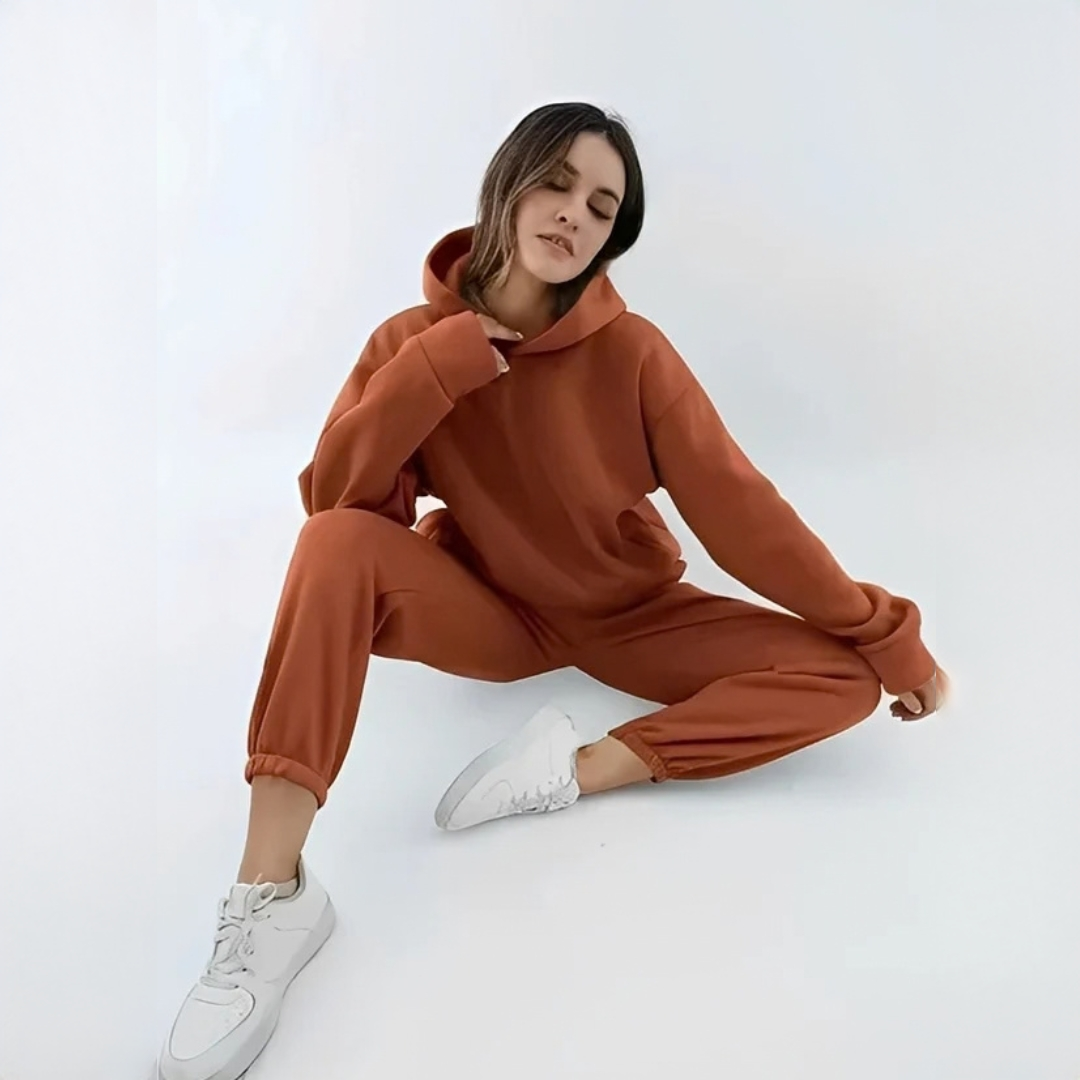 Adelia - Conjunto de sudadera con capucha acogedor y cálido