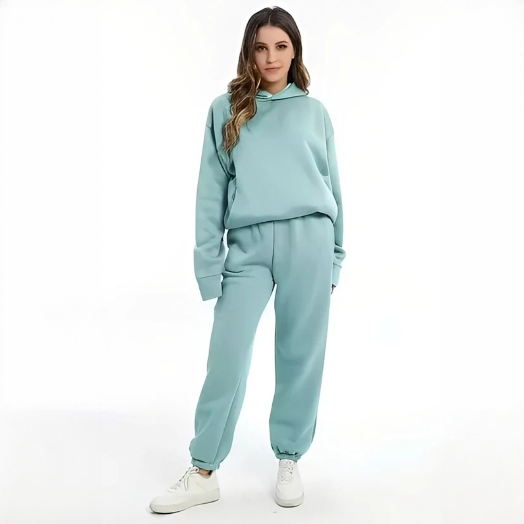 Adelia - Conjunto de sudadera con capucha acogedor y cálido