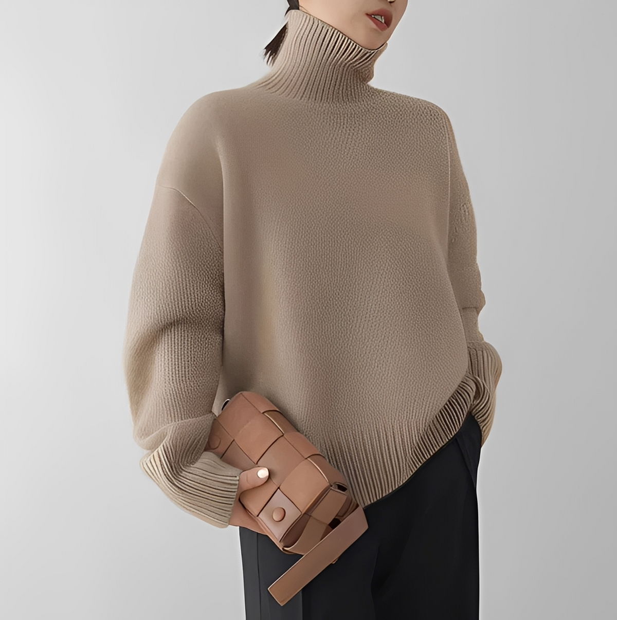 Clémentine - Jersey acogedor de cuello alto