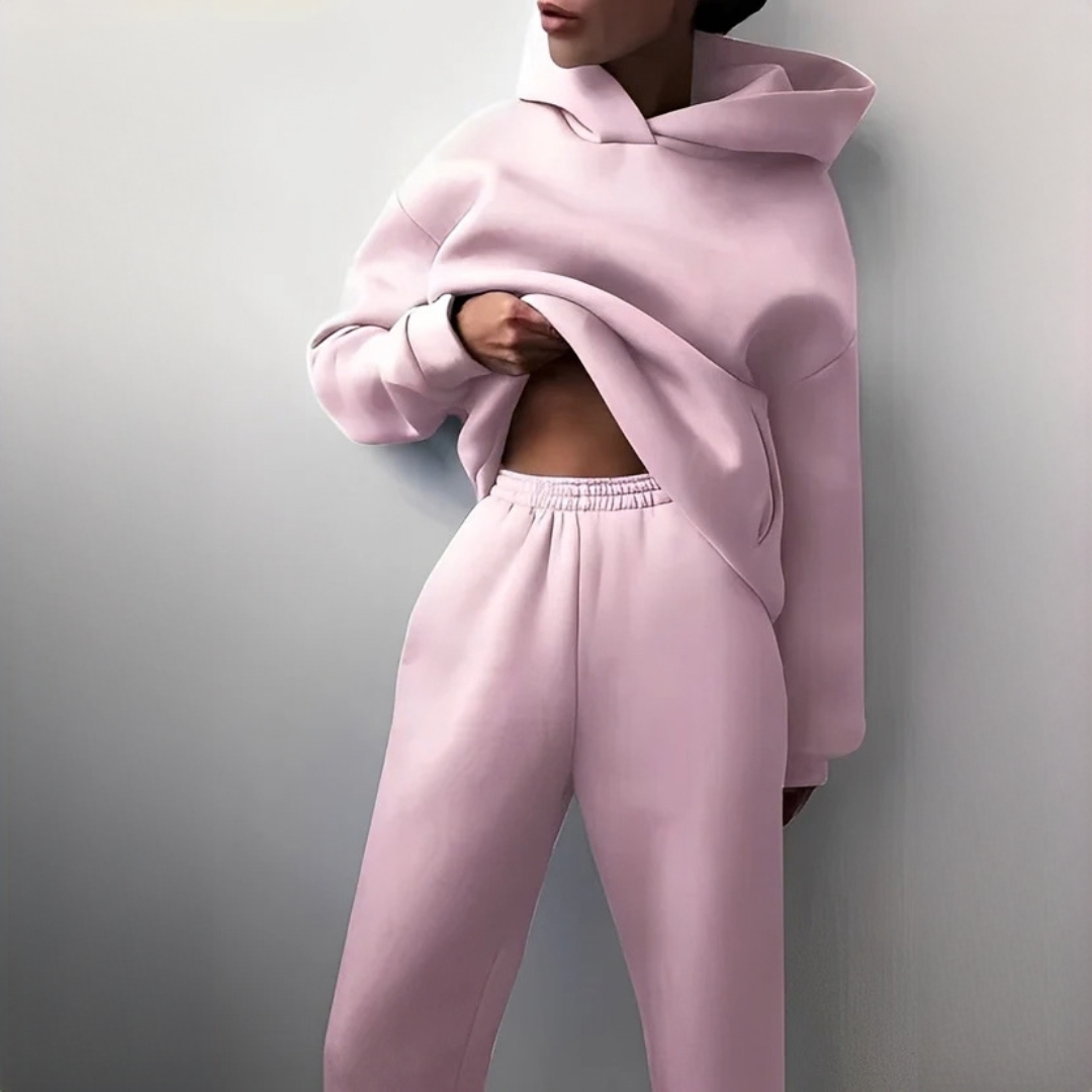 Adelia - Conjunto de sudadera con capucha acogedor y cálido