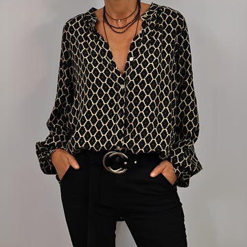 Lena - Blusa sofisticada con cuello en V
