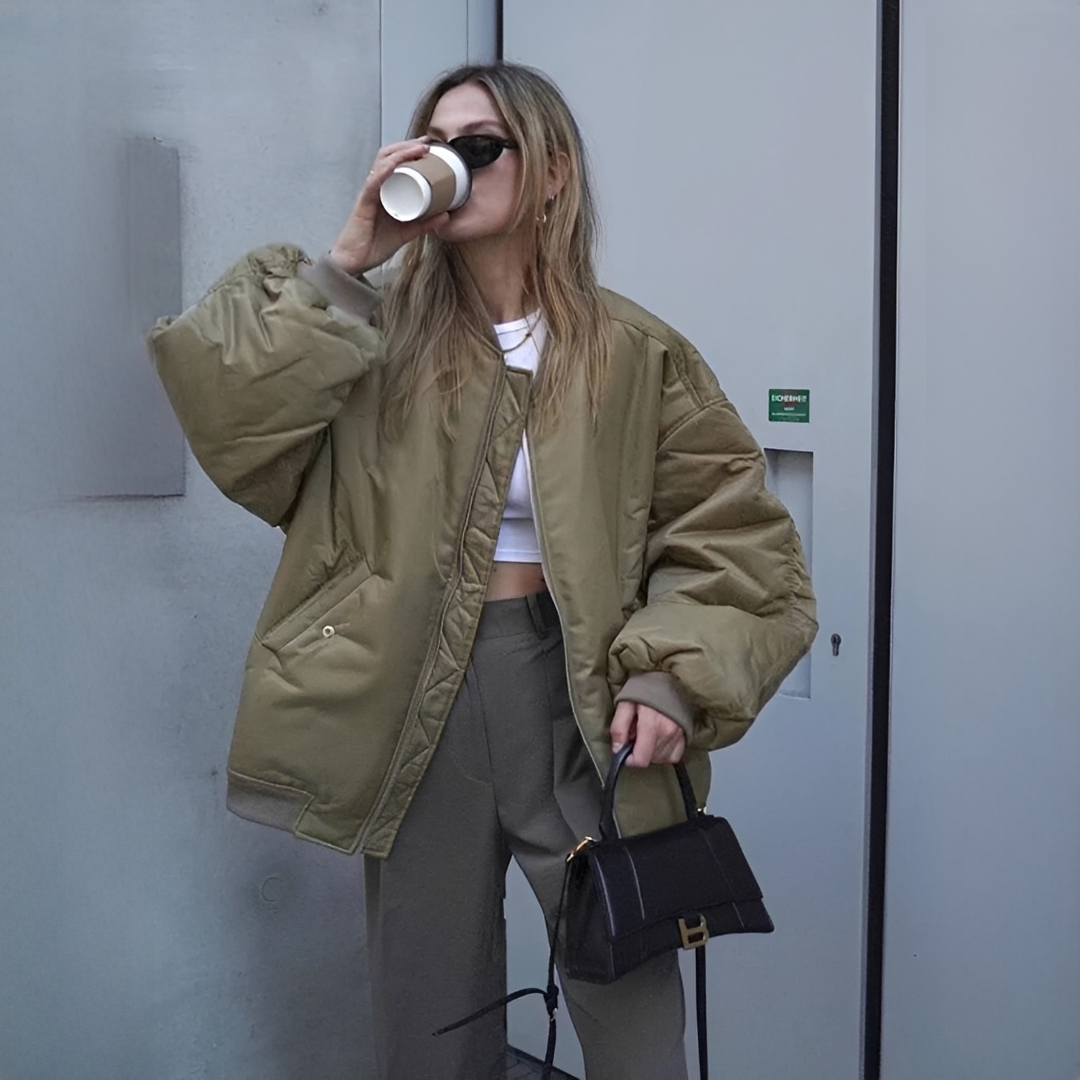 Fellaine - Chaqueta bomber oversize confortable