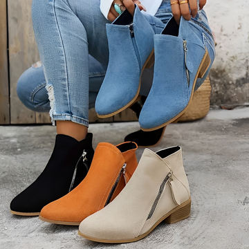 Klara - Botas sofisticadas y a la moda con cremallera