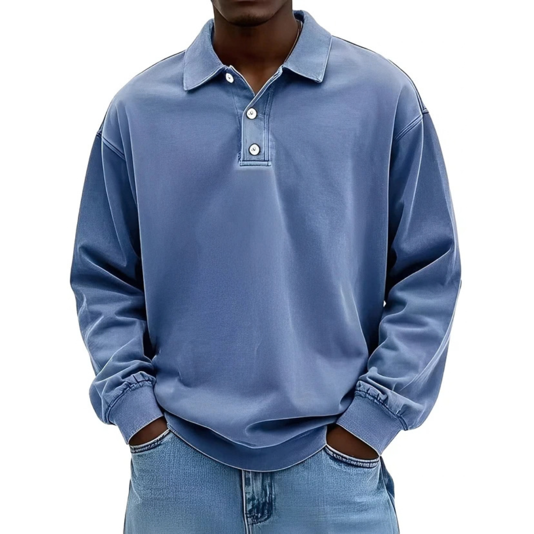 Clayton - Camisa de manga larga clásica y cálida