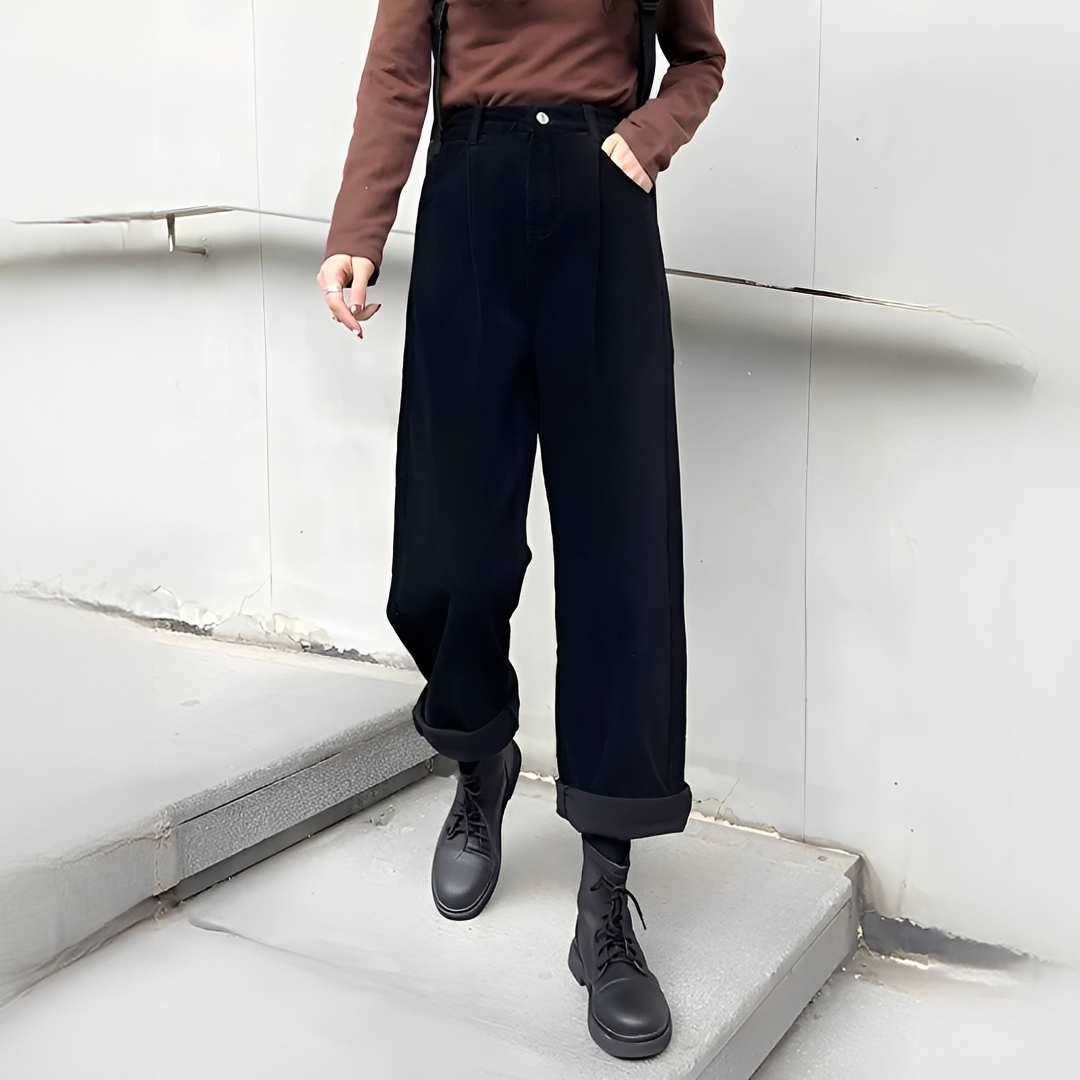 Shelbie - Pantalones de corte clásico y pierna ancha