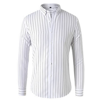 Dennis - Camisa de manga larga con rayas y corte relajado