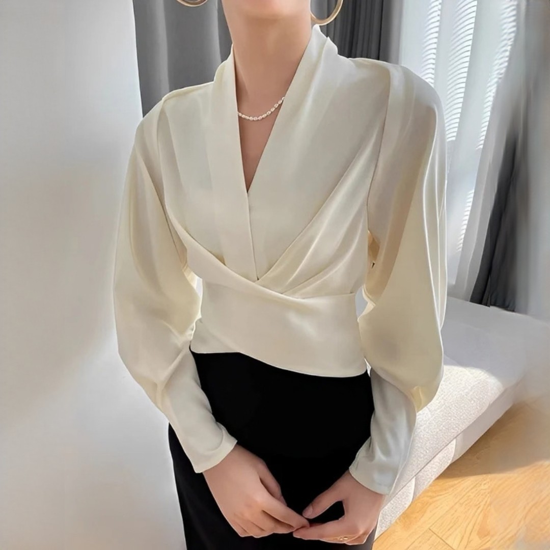 Annora - Blusa sofisticada y elegante de manga larga