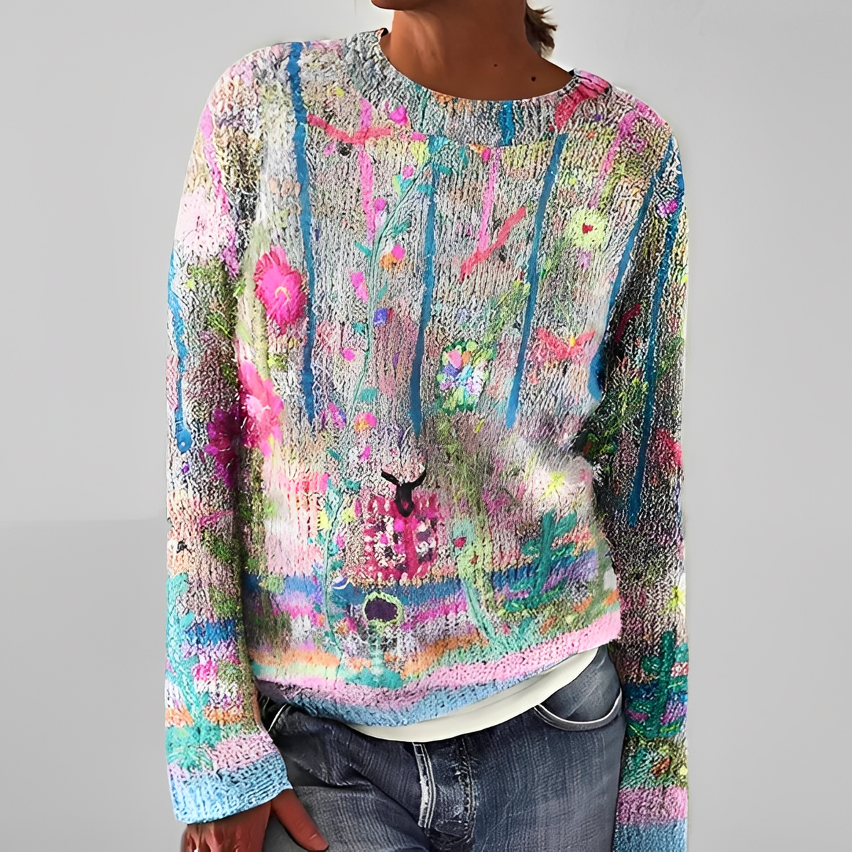 Liliane - Jersey elegante con cuello redondo