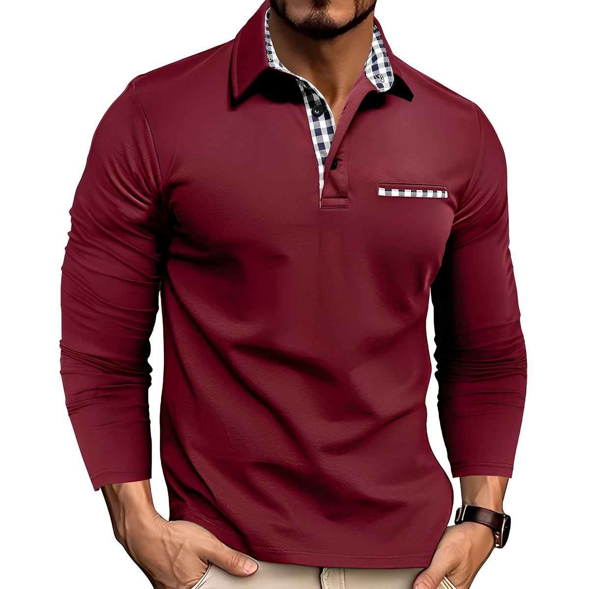 Charel - Polo de manga larga resistente