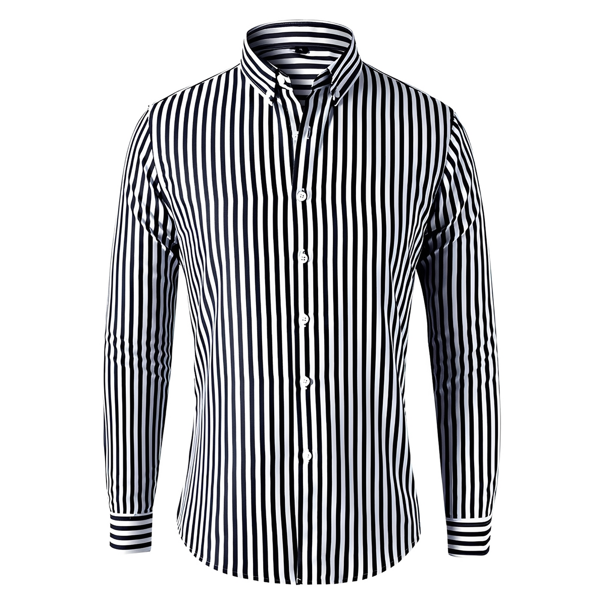 Dennis - Camisa de manga larga con rayas y corte relajado