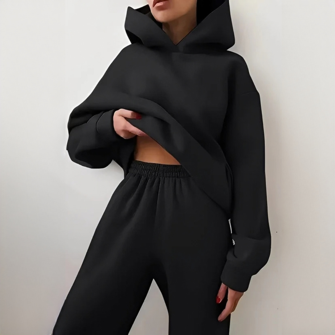 Adelia - Conjunto de sudadera con capucha acogedor y cálido
