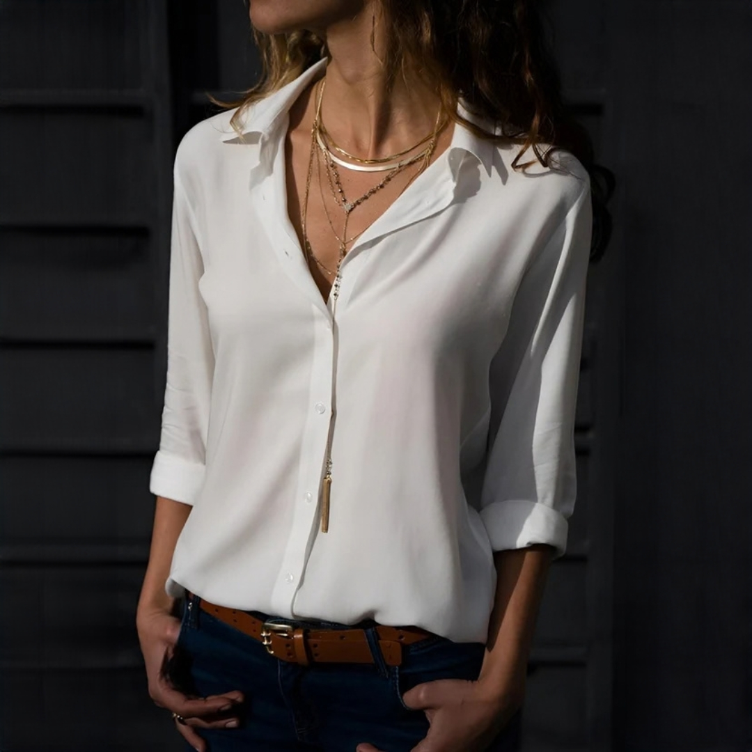 Jordena - Blusa de manga larga con estilo