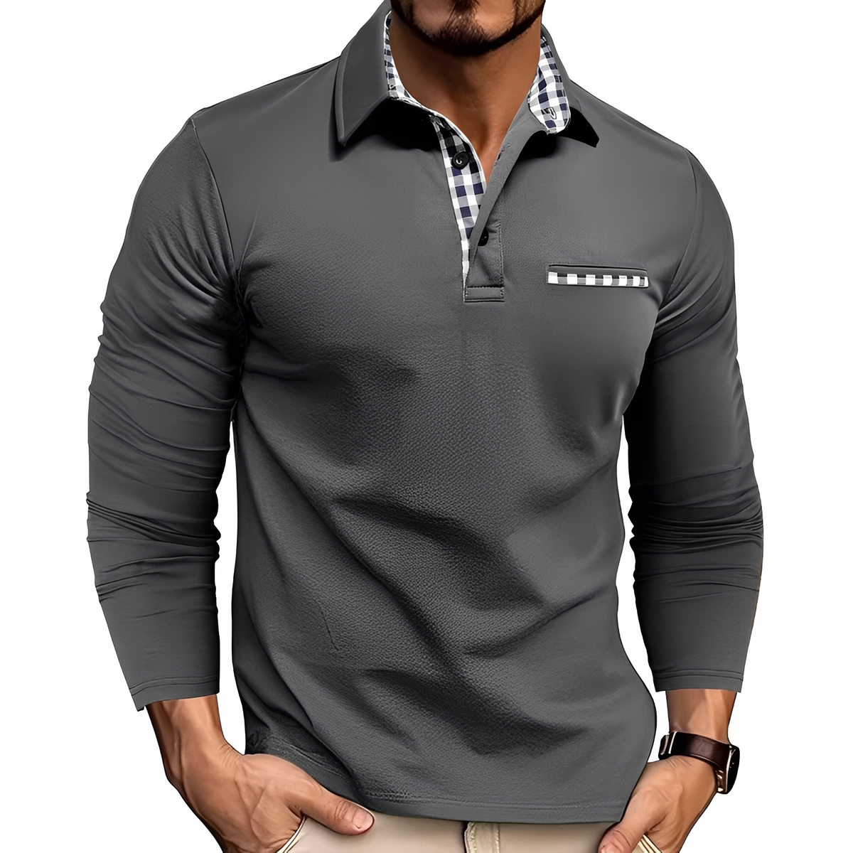 Charel - Polo de manga larga resistente