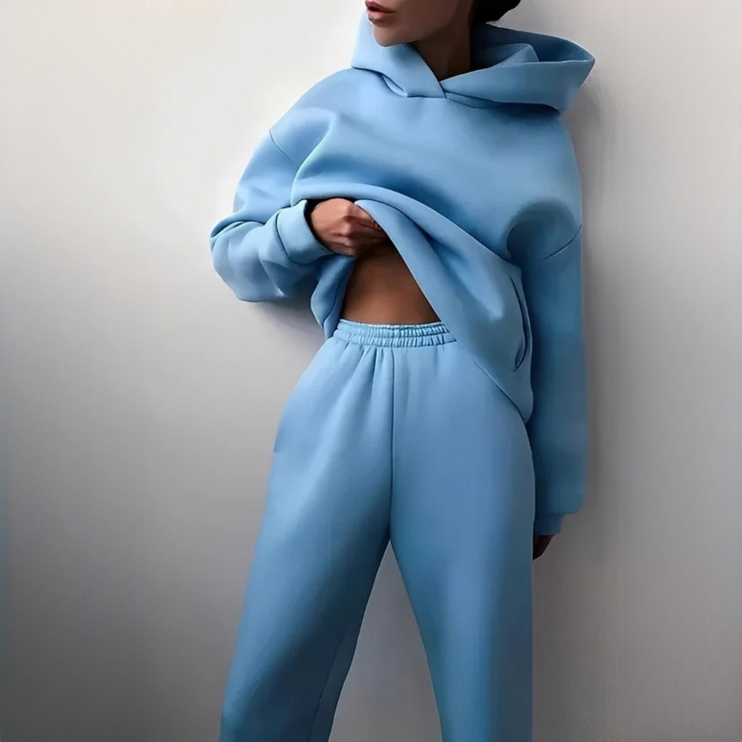 Adelia - Conjunto de sudadera con capucha acogedor y cálido