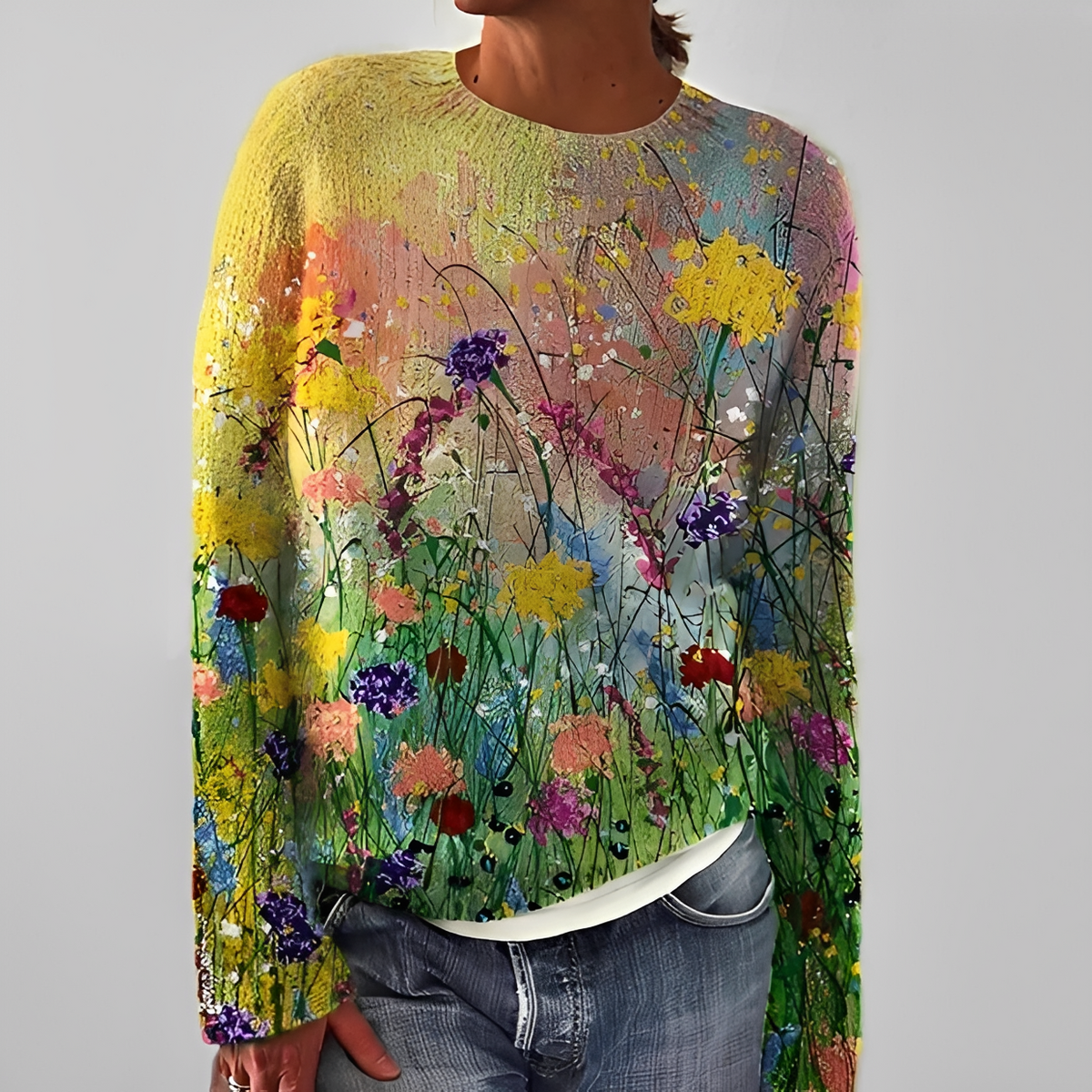 Liliane - Jersey elegante con cuello redondo