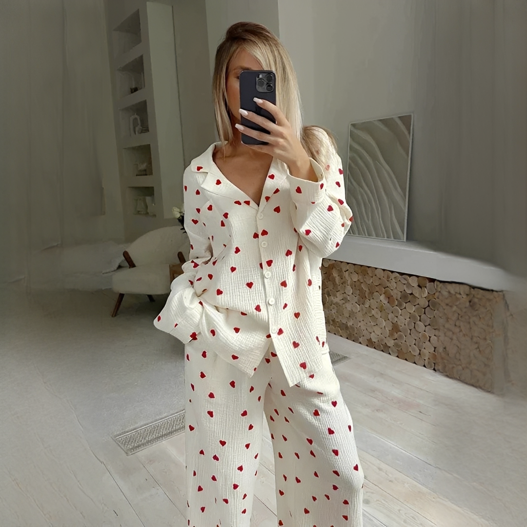 Eulalia - Conjunto de pijama elegante y cómodo