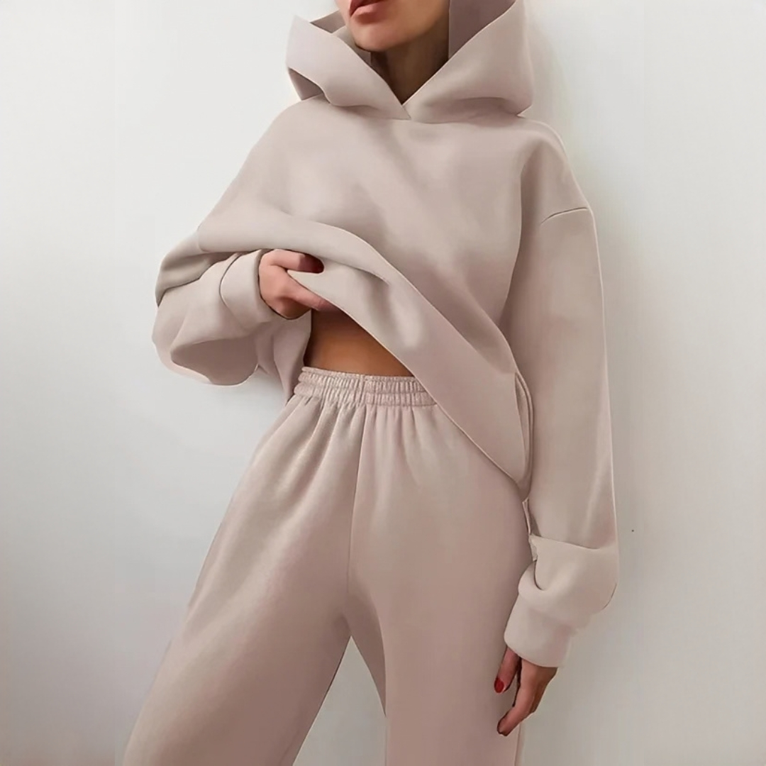 Adelia - Conjunto de sudadera con capucha acogedor y cálido