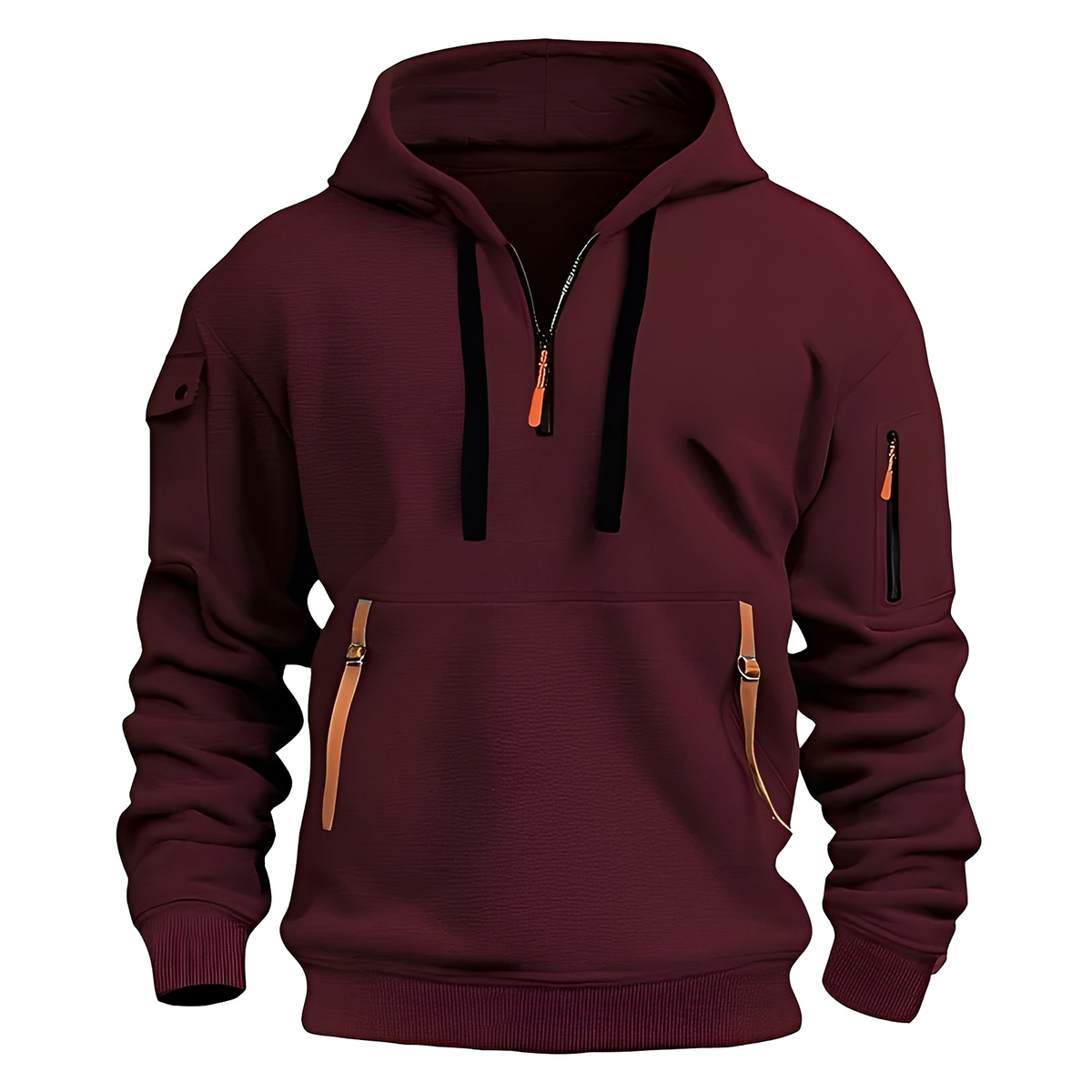 Norton - Sudadera con capucha resistente con media cremallera