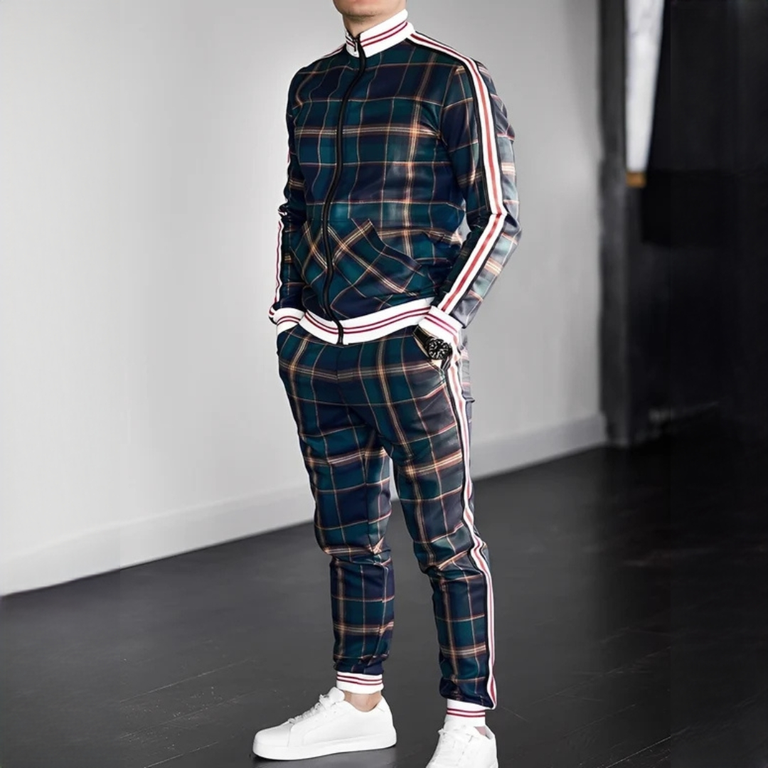Neal - Set moderno de pantalones con diseño de cuadros