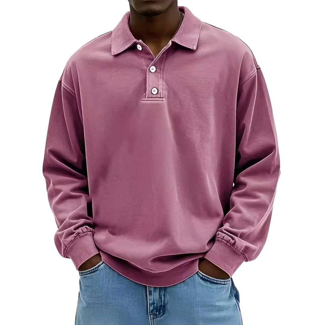 Clayton - Camisa de manga larga clásica y cálida