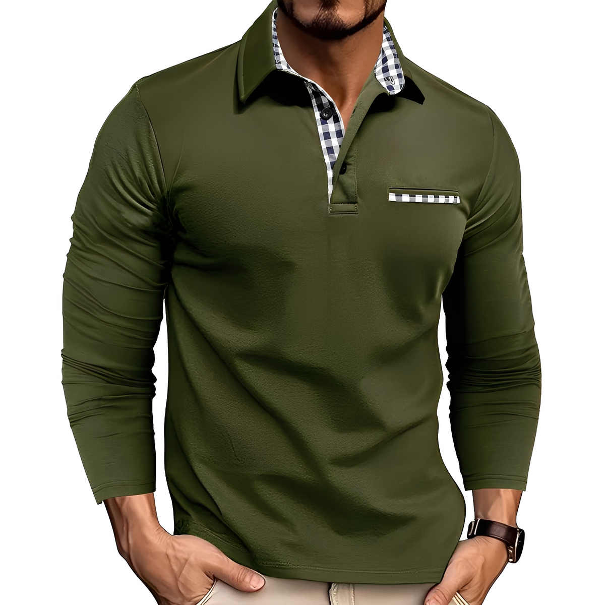 Charel - Polo de manga larga resistente