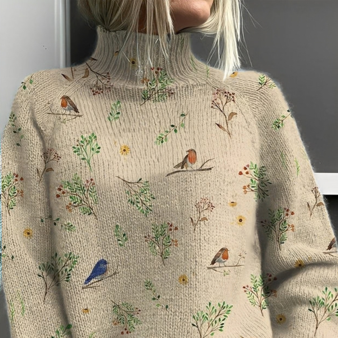 Amy - Suéter de cuello alto elegante y chic