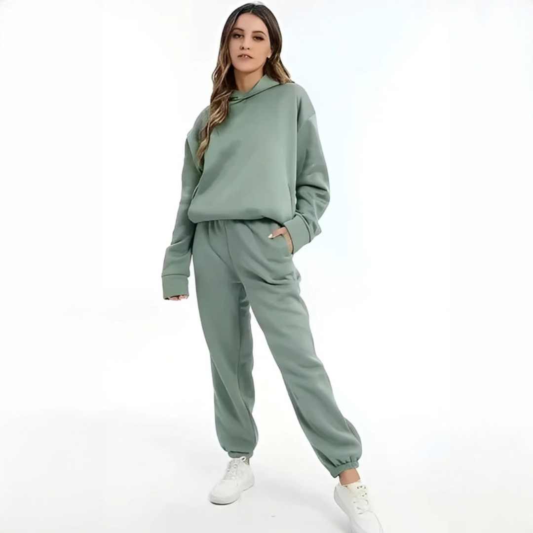 Adelia - Conjunto de sudadera con capucha acogedor y cálido