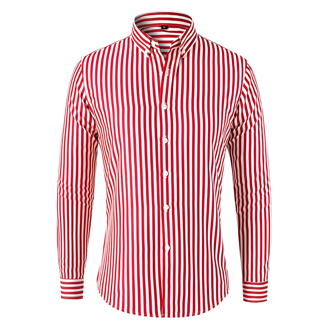 Dennis - Camisa de manga larga con rayas y corte relajado