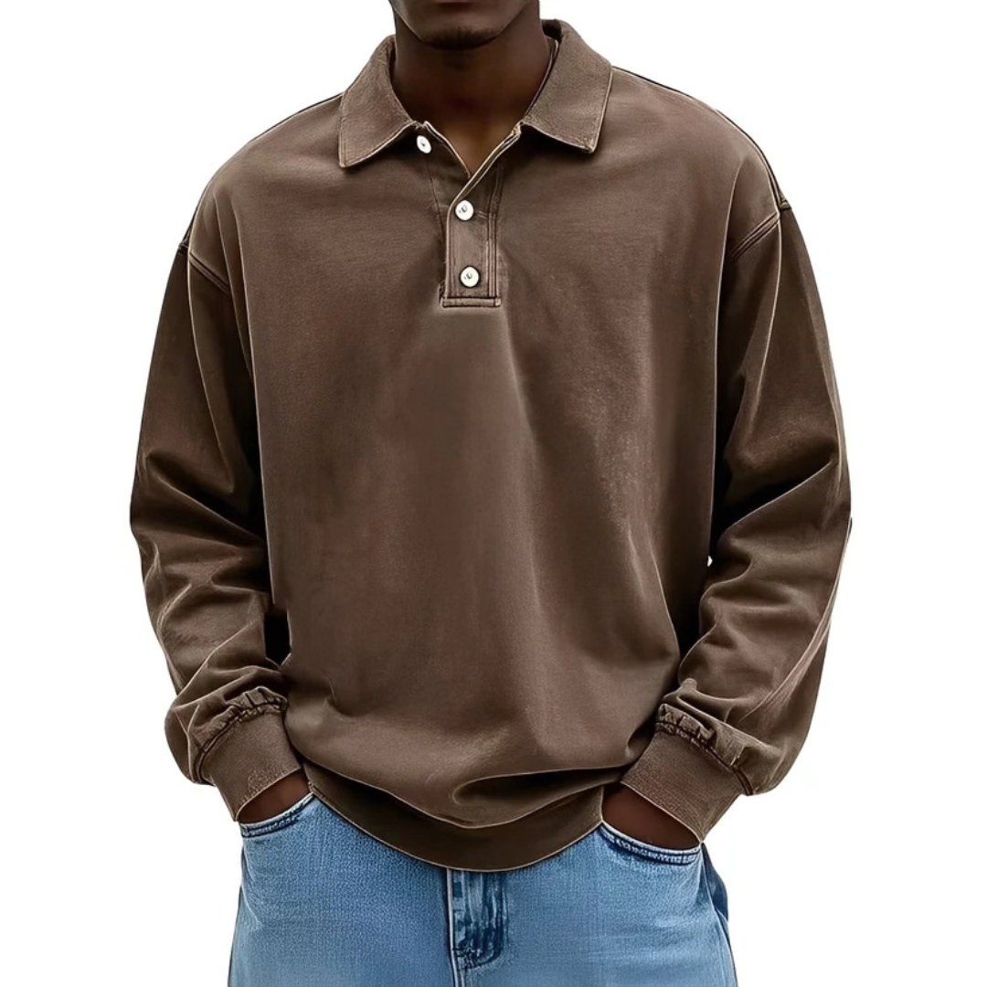 Clayton - Camisa de manga larga clásica y cálida