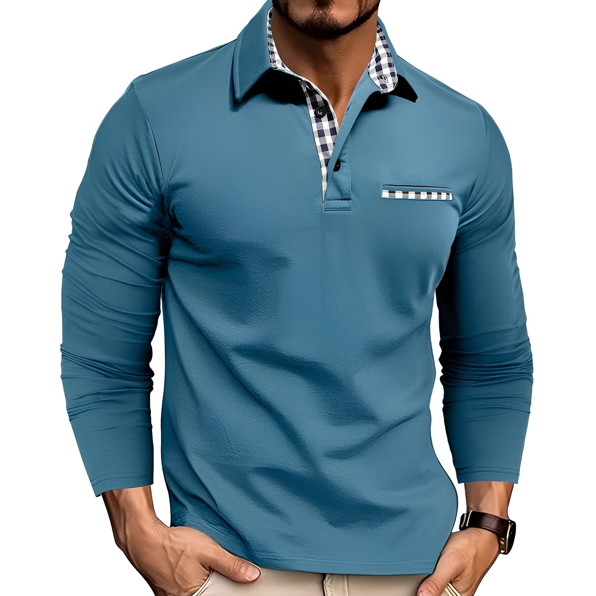 Charel - Polo de manga larga resistente