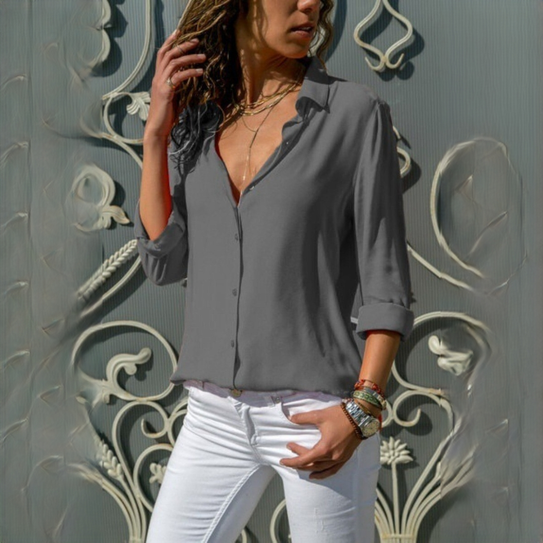 Jordena - Blusa de manga larga con estilo