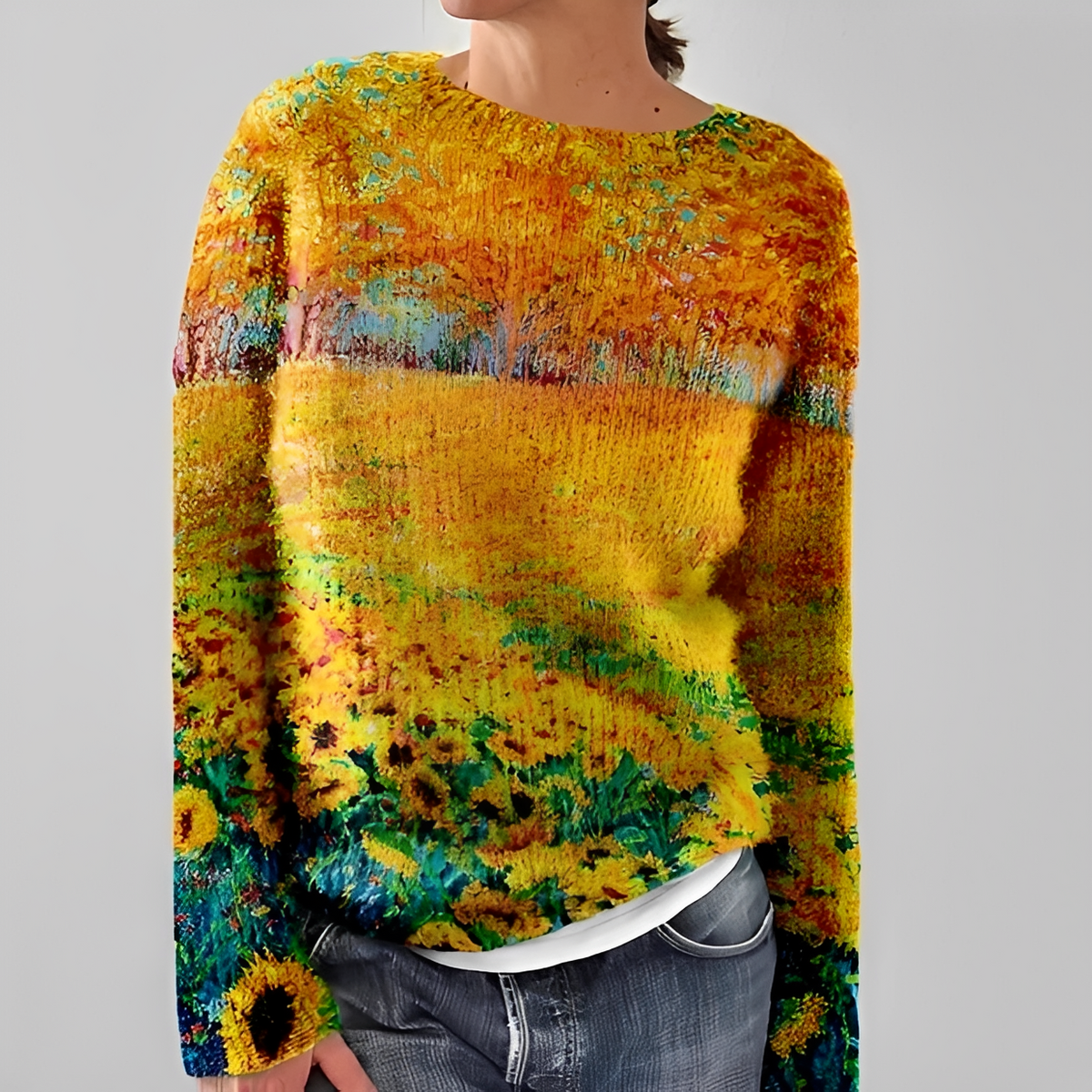 Liliane - Jersey elegante con cuello redondo