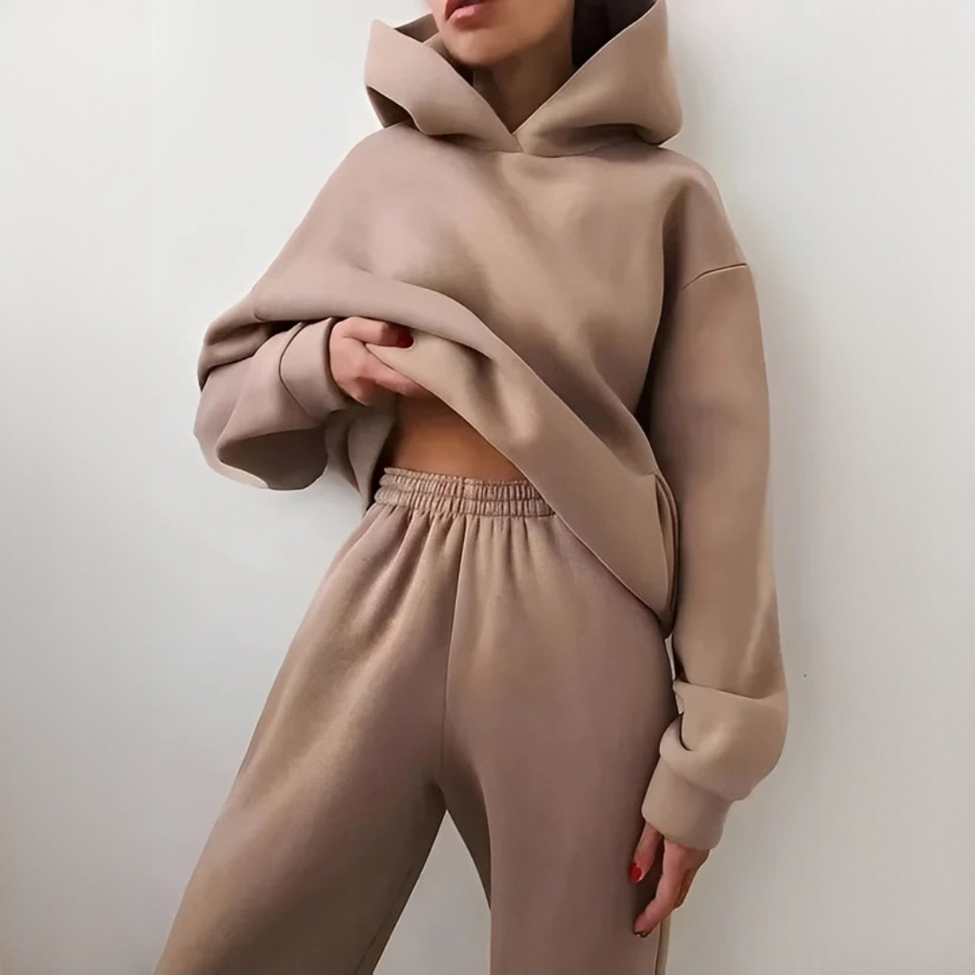 Adelia - Conjunto de sudadera con capucha acogedor y cálido