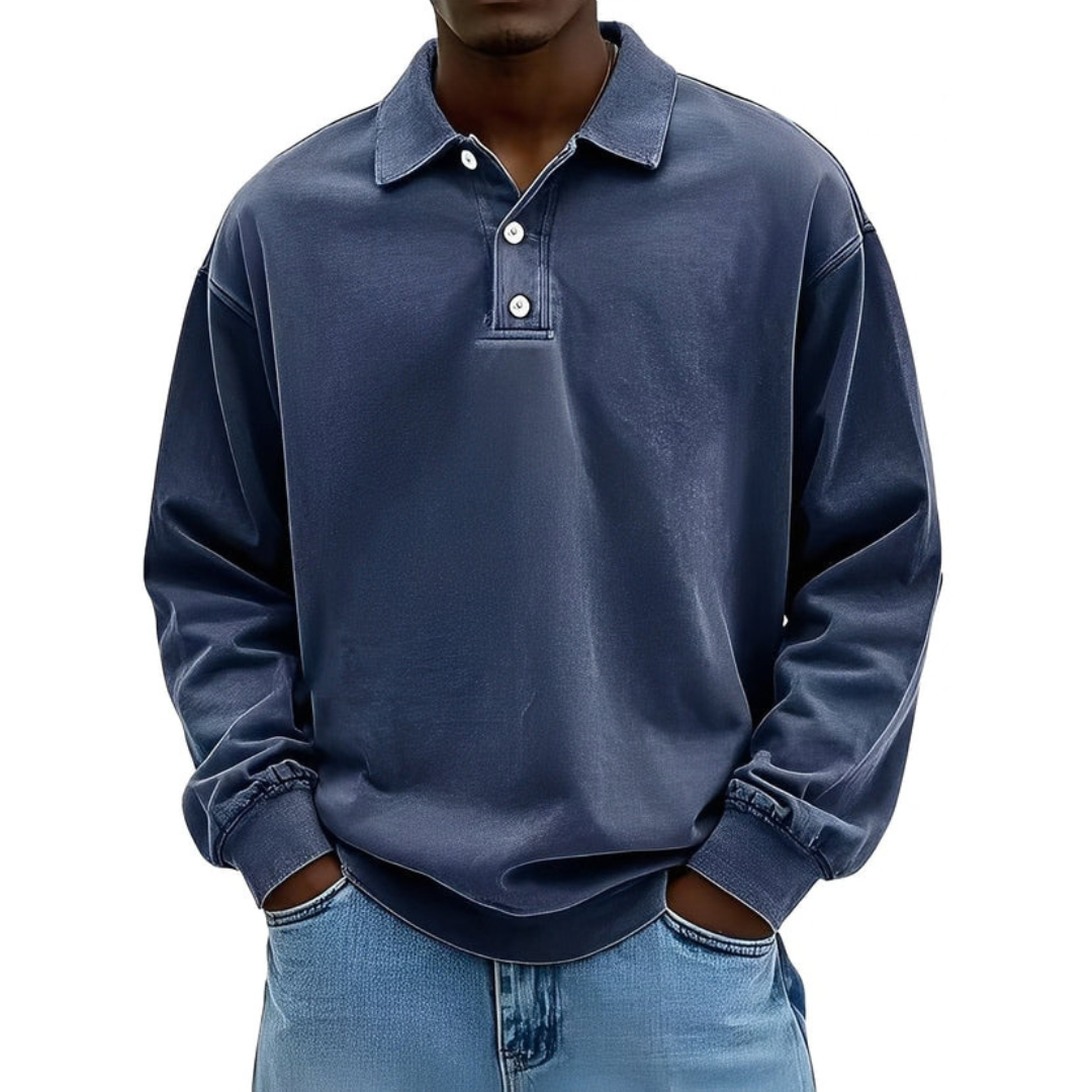 Clayton - Camisa de manga larga clásica y cálida